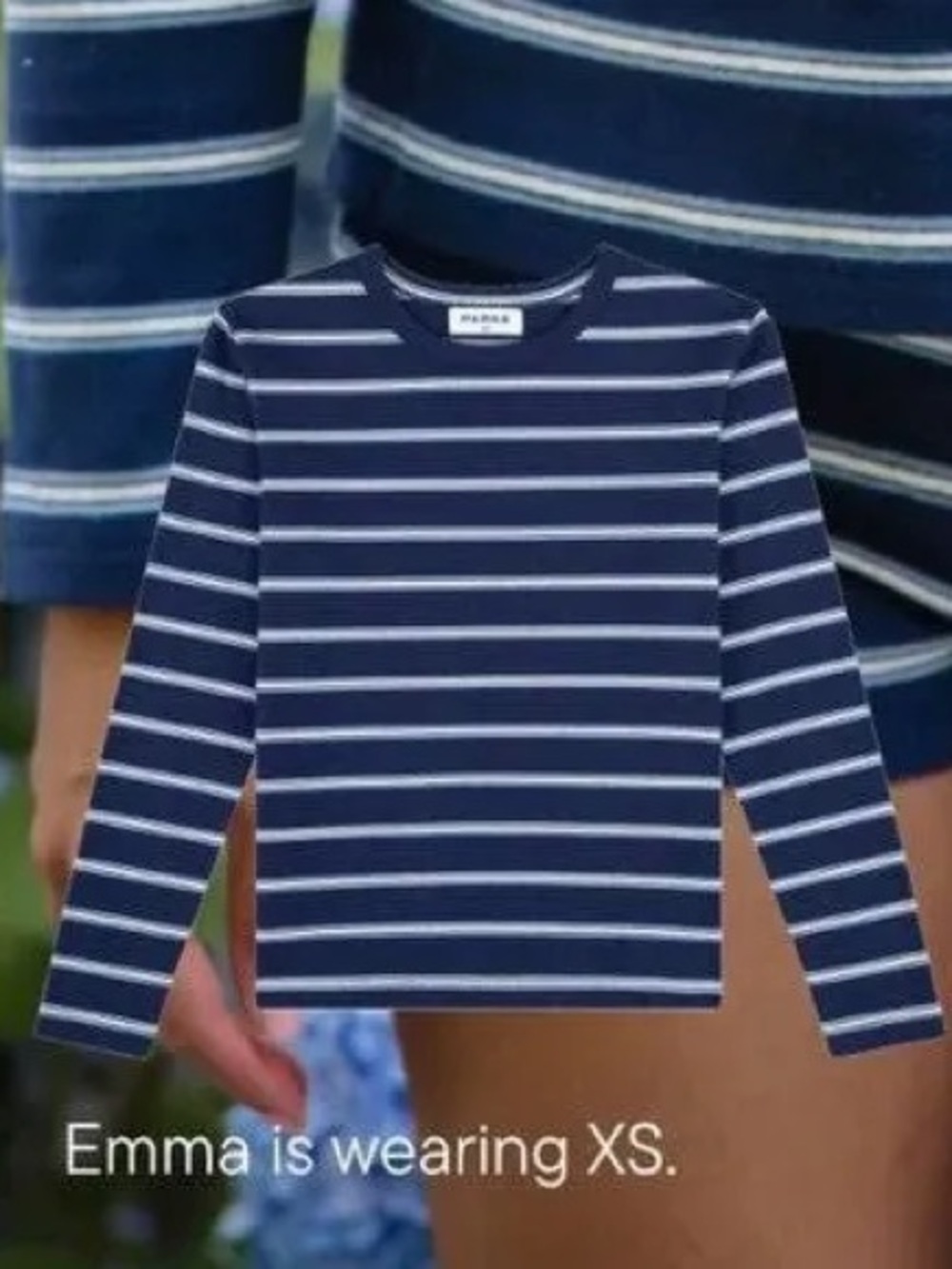 Parke Maggie & Emma navy stripe long sleeve